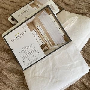 2 pc NEW Light-Filtering Linen Window Curtains - Threshold